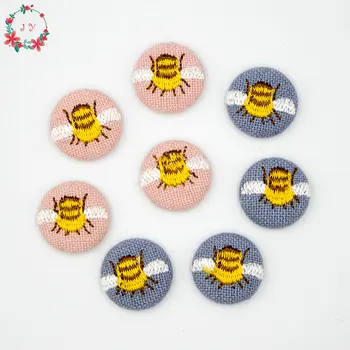 Set of 100pcs Embroidery Bee Round Shaped Fabric Cover Button Flatback Buttons for Home Garden Crafts Baby Clothes,Earring
Set of 100pcs Embroidery Bee Round Shaped Fabric Cover Button Flatback Buttons for Home Garden Crafts Baby Clothes,Earring