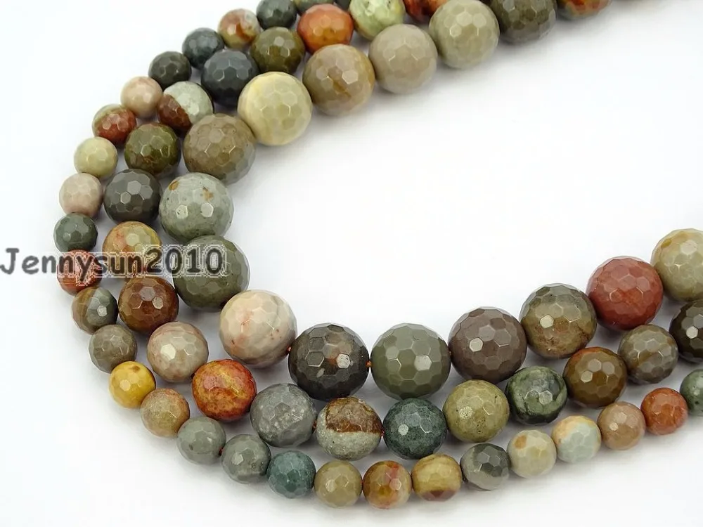 Natural Polychrome Ja-sper Gems Stone Faceted Round Spacer Beads 15'' 6mm 8mm Strand for Jewelry Making Crafts 5 Strands/Pack
Natural Polychrome Ja-sper Gems Stone Faceted Round Spacer Beads 15'' 6mm 8mm Strand for Jewelry Making Crafts 5 Strands/Pack