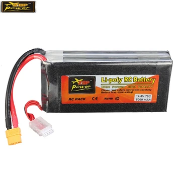 ZOP Power 14.8V 5000mah 75C 4S Rechargeable Lipo Battery XT60 Plug For RC Quadcopter
ZOP Power 14.8V 5000mah 75C 4S Rechargeable Lipo Battery XT60 Plug For RC Quadcopter