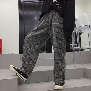 Pants women 2019INS super fire Harajuku style simple wild plaid pants loose bf casual wide leg pants women
Pants women 2019INS super fire Harajuku style simple wild plaid pants loose bf casual wide leg pants women