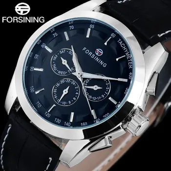 FORSINING Mens Luxury Automatich Mechanical Watches Men Black Leather Band 24H Date Week Month Calendar Clock Relogio Masculino
FORSINING Mens Luxury Automatich Mechanical Watches Men Black Leather Band 24H Date Week Month Calendar Clock Relogio Masculino