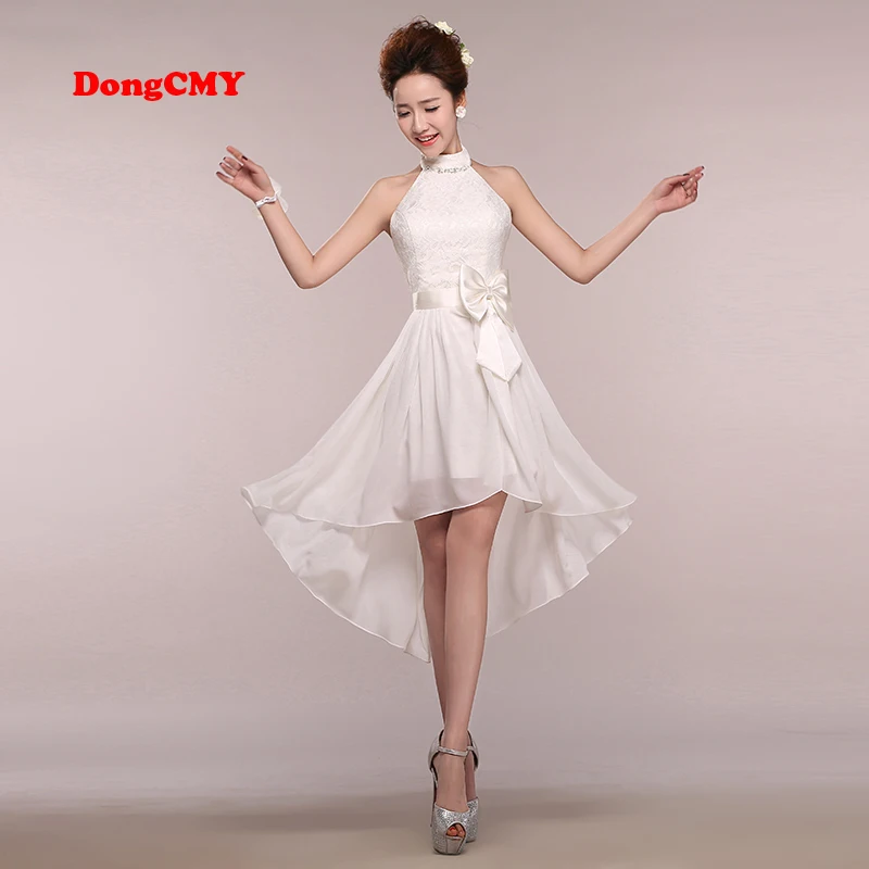 DongCMY 2017 new sleeveless Halter white color Ankle-Length bride girls Bridesmaid dresses
DongCMY 2017 new sleeveless Halter white color Ankle-Length bride girls Bridesmaid dresses