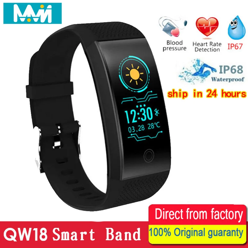 Smart Band QW18 Blood Pressure Smart Bracelet Heart Rate Monitor Sport Fitness Tracker IP67 Waterproof Smart Wristband Watch
Smart Band QW18 Blood Pressure Smart Bracelet Heart Rate Monitor Sport Fitness Tracker IP67 Waterproof Smart Wristband Watch