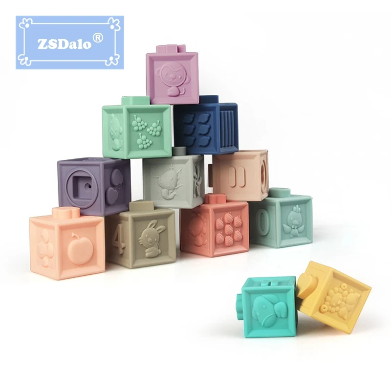 ZSDalo Baby Blocks Grasp 3D Touch Hand Soft Balls Teething Massage Rubber Early Educational Toy Squeeze Building Blocks 6/12PC
ZSDalo Baby Blocks Grasp 3D Touch Hand Soft Balls Teething Massage Rubber Early Educational Toy Squeeze Building Blocks 6/12PC