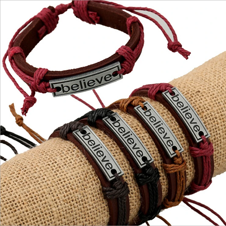 12pcs/lot Free Shipping Charm Vintage Multilayer Charm Leather Bracelet Women Believe Bracelets Cheap Jewelry Best Friends Gift
12pcs/lot Free Shipping Charm Vintage Multilayer Charm Leather Bracelet Women Believe Bracelets Cheap Jewelry Best Friends Gift