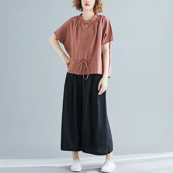 Capris 9 Loose Two Piece Set Top And Pants Regular Moveable Strap Women's Summer Suit Large Size Casual Costumes For Women
Capris 9 Loose Two Piece Set Top And Pants Regular Moveable Strap Women's Summer Suit Large Size Casual Costumes For Women