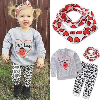 2016 New Autumn Winter Baby Girl Clothes Long Sleeve Hooded Sweatshirt Top XO Pant Trouser 3PCS Outfit Toddler Kids Clothing Set
2016 New Autumn Winter Baby Girl Clothes Long Sleeve Hooded Sweatshirt Top XO Pant Trouser 3PCS Outfit Toddler Kids Clothing Set