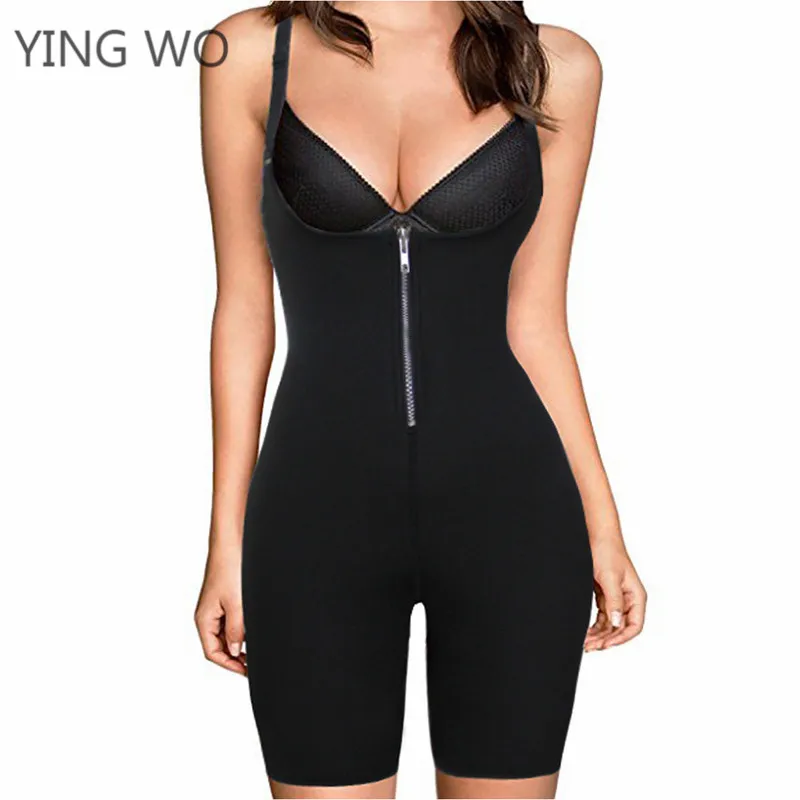 Plus Size Black Thin Straps Neoprene Latex Mid Thigh Body Shaper With Zipper Thermal Sweat Work Out Shapewear Slimming Bodysuit
Plus Size Black Thin Straps Neoprene Latex Mid Thigh Body Shaper With Zipper Thermal Sweat Work Out Shapewear Slimming Bodysuit