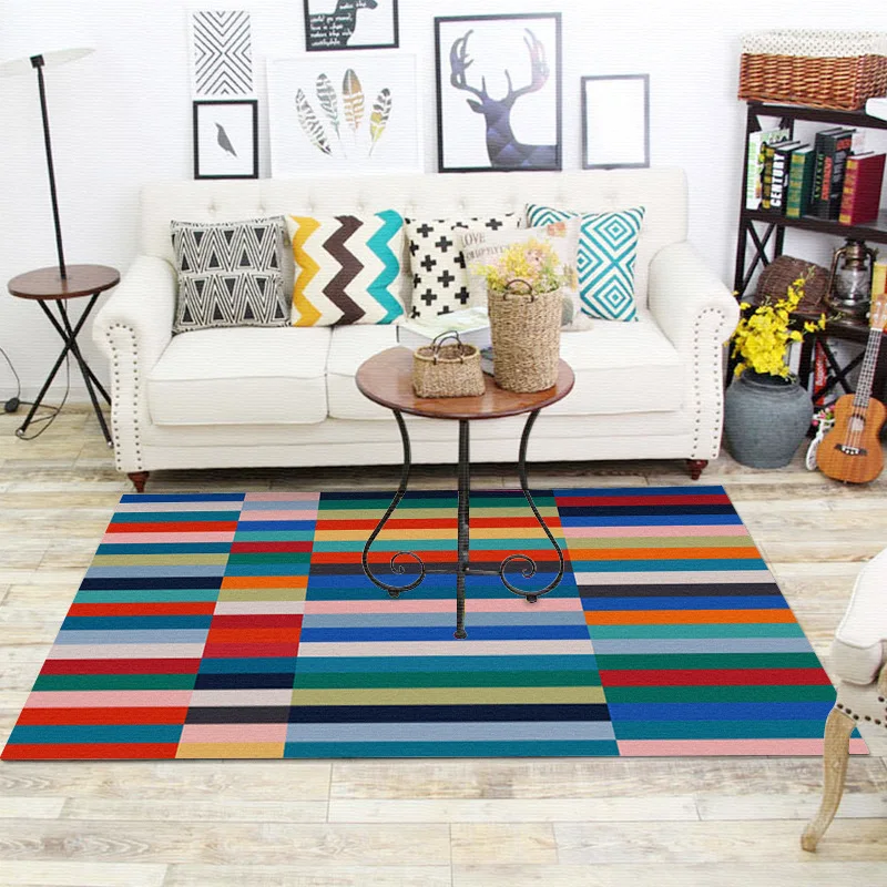 Fashion Modern Printing Carpet for Living Room Colorful Stripes Area Rug Large Size Rectangle Non Slip Soft Kitchen Mat
Fashion Modern Printing Carpet for Living Room Colorful Stripes Area Rug Large Size Rectangle Non Slip Soft Kitchen Mat