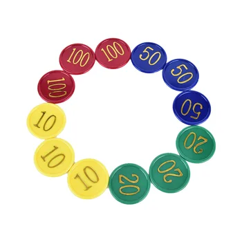 160Pcs Plastic Poker Chip with 4 Golden Large Numbers Printing for Gaming Tokens Plastic Coins - Yellow+Green+Red+Blue
160Pcs Plastic Poker Chip with 4 Golden Large Numbers Printing for Gaming Tokens Plastic Coins - Yellow+Green+Red+Blue