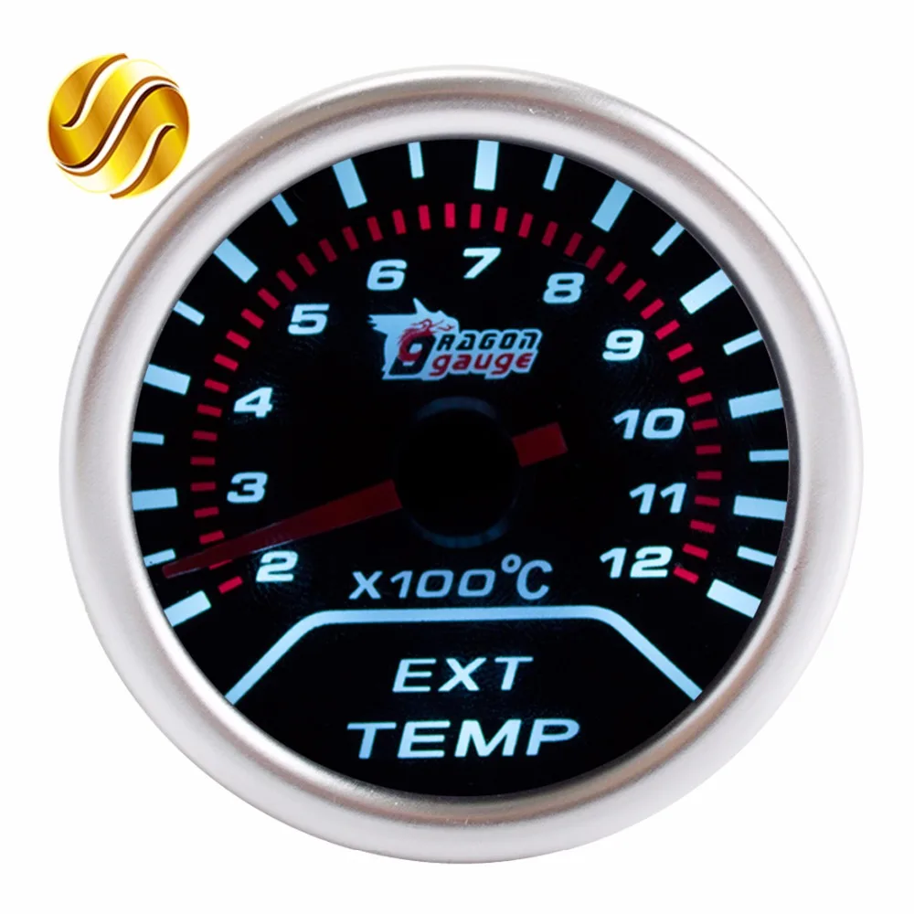 Dragon Gauge EXT TEMP Автомобильный манометр 2 "52 мм Температура выхлопных газов EGT 200 ~ 1200