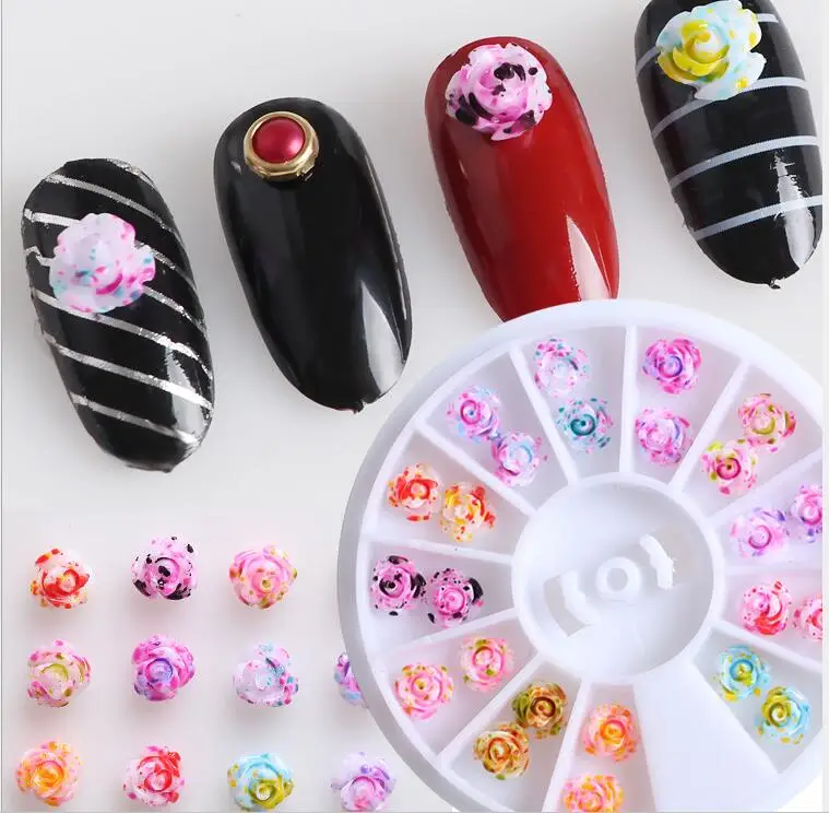 12 Colors Wheel 3D Nail Art Rose Flower Magic Design DIY Manicure Studs Decorations
12 Colors Wheel 3D Nail Art Rose Flower Magic Design DIY Manicure Studs Decorations