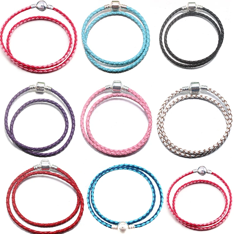 BAOPON 5Pcs/Lot 8 Color Two Circle Genuine Leather Chain Charm Bracelet Fit Brand Bracelet Gift For Women Jewelry
BAOPON 5Pcs/Lot 8 Color Two Circle Genuine Leather Chain Charm Bracelet Fit Brand Bracelet Gift For Women Jewelry