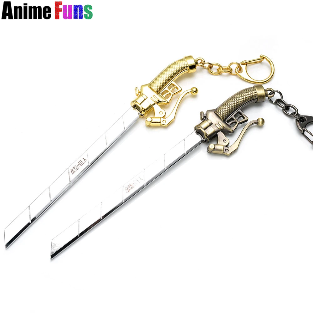 16cm Anime Attack On Titan Keychain Shingeki no Kyojin the survey corps Knife Weapon Model Keyring Cosplay Charm Gift drop-ship
16cm Anime Attack On Titan Keychain Shingeki no Kyojin the survey corps Knife Weapon Model Keyring Cosplay Charm Gift drop-ship