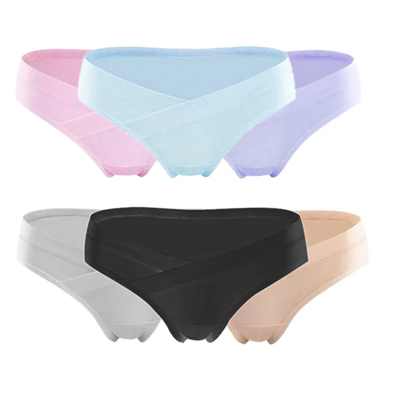 3pcs New Maternity Underwear Pregnant Cotton Breathable Belly Support Women Low Waist Panties Soft |