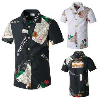 Mens Fashion Casual Short Sleeve Shirt Beach Quick Dry Shirt Print Blouse Top Camisa Masculina Plus size camisas hombre
Mens Fashion Casual Short Sleeve Shirt Beach Quick Dry Shirt Print Blouse Top Camisa Masculina Plus size camisas hombre