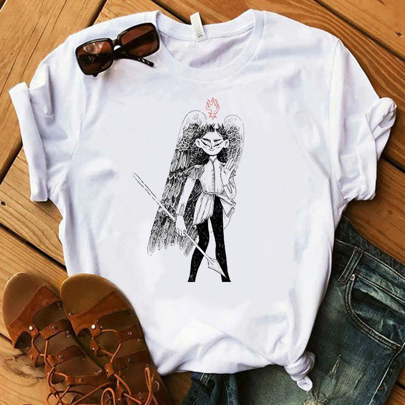 High quality white female T-shirt 2019 new fashion Harajuku illustration aesthetic Vogue Women T shirt Holiday Girls Top Tees
High quality white female T-shirt 2019 new fashion Harajuku illustration aesthetic Vogue Women T shirt Holiday Girls Top Tees
