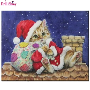 Christmas Cat 5D Mosaic Diamond Embroidery kitten Full Square 3d DIY Diamond Painting Cross Stitch Kits Needlework decor Crafts
Christmas Cat 5D Mosaic Diamond Embroidery kitten Full Square 3d DIY Diamond Painting Cross Stitch Kits Needlework decor Crafts