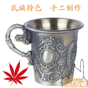 Antique bronze bronze metal crafts glass glass costume with the glass glass copper liquor cup
Antique bronze bronze metal crafts glass glass costume with the glass glass copper liquor cup