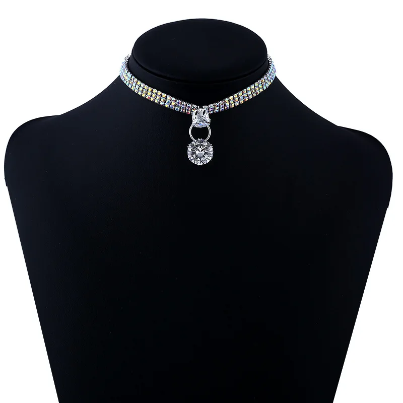 Women 3 Row AB Rhinestone Teardrop Necklace Choker Fashion Wedding Bridal Cz Water Drop Pendant Necklaces Collar Silver Jewelry
Women 3 Row AB Rhinestone Teardrop Necklace Choker Fashion Wedding Bridal Cz Water Drop Pendant Necklaces Collar Silver Jewelry