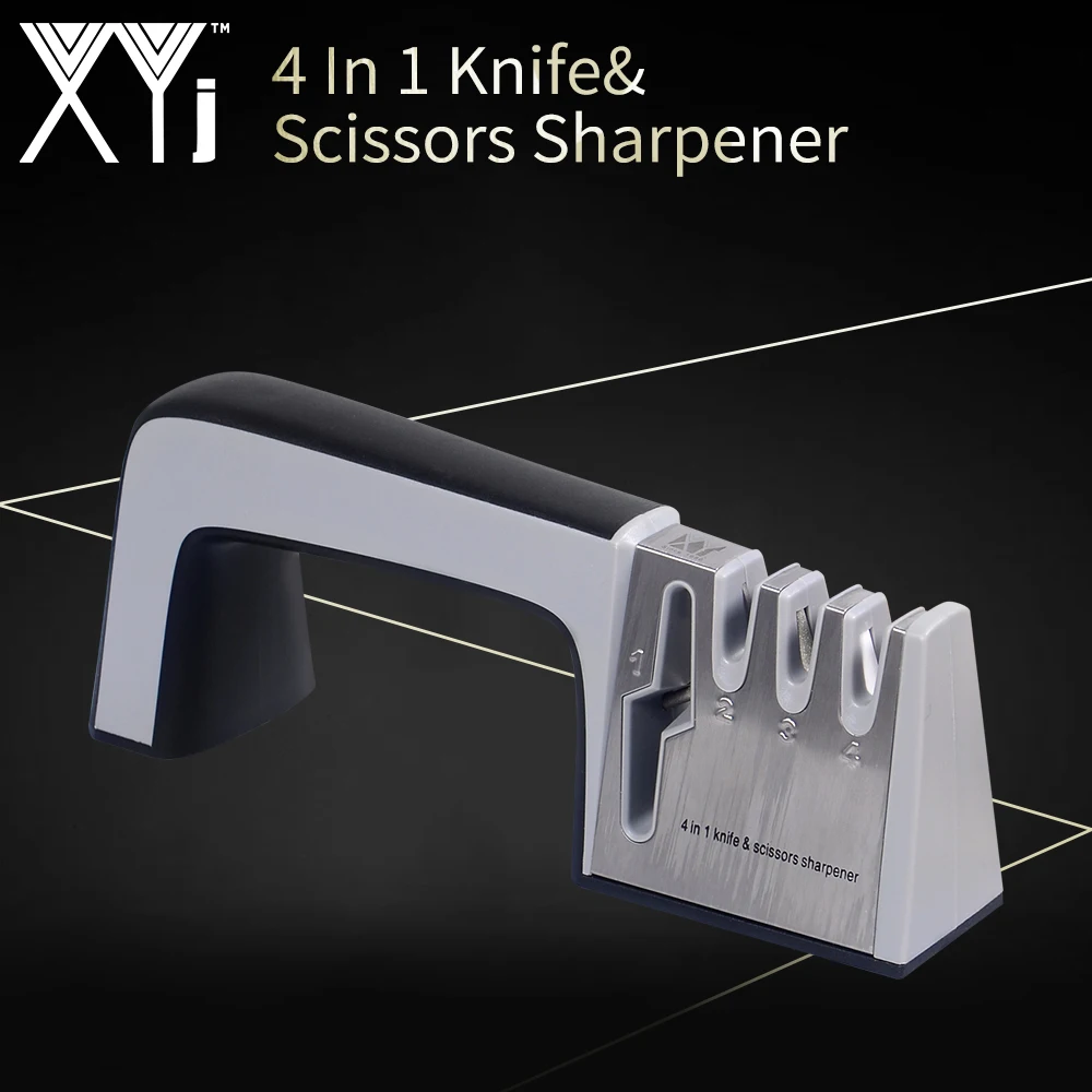 XYj 4 in 1 Professional Kitchen Knife Sharpener Stainless Steel Sharpening Tools Steel Knives Sharpening Stone Household Helper
XYj 4 in 1 Professional Kitchen Knife Sharpener Stainless Steel Sharpening Tools Steel Knives Sharpening Stone Household Helper