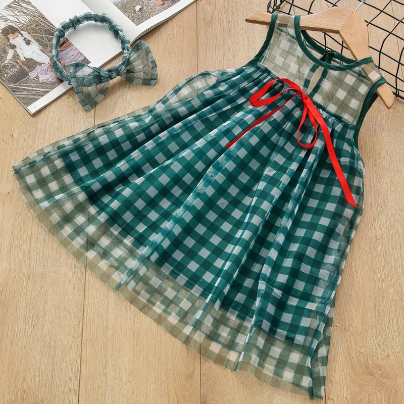 Girls Dresses 2019 Summer New Children's Clothing Girls Fashion Plaid Yarn Sweet Bow Princess Dress
Girls Dresses 2019 Summer New Children's Clothing Girls Fashion Plaid Yarn Sweet Bow Princess Dress