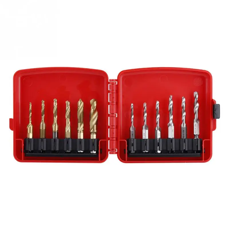 12Pcs/Set M3-M10 Thread Tap Screw Taps Hex Shank Titanium Plated HSS Screw Thread Metric & Inch Tap Drill Bit Tapping Tool Set
12Pcs/Set M3-M10 Thread Tap Screw Taps Hex Shank Titanium Plated HSS Screw Thread Metric & Inch Tap Drill Bit Tapping Tool Set