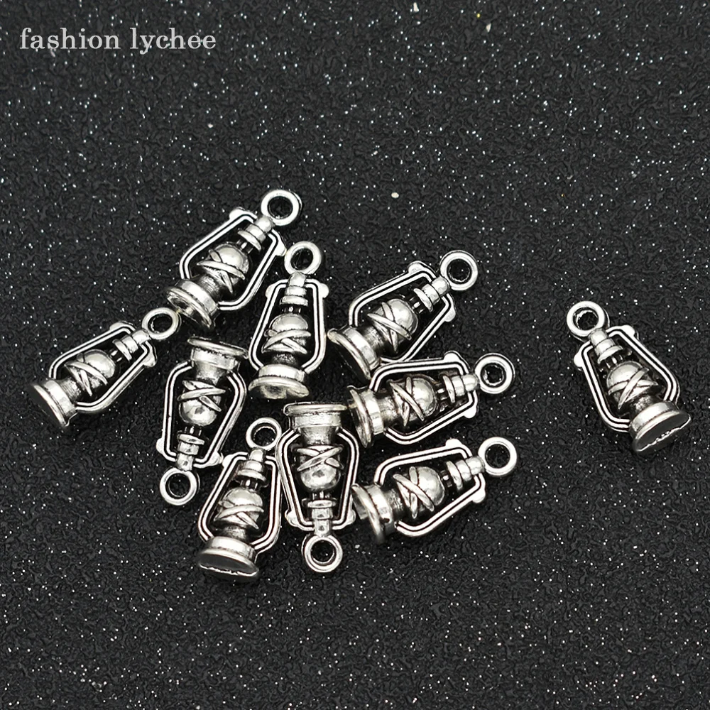 fashion lychee 10pcs Tibetan Silver 3D Creative Camping Lantern Charm For DIY Jewelry Making Mini Metal Pendant
fashion lychee 10pcs Tibetan Silver 3D Creative Camping Lantern Charm For DIY Jewelry Making Mini Metal Pendant