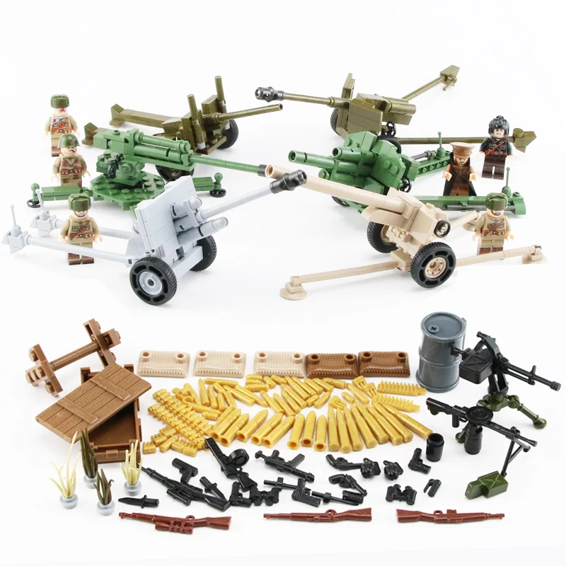 NEW WW2 Military Soviet Soldiers Figures Building Blocks Russia Weapon Guns Brick Model Toys Military WW2 Building Blocks toys
NEW WW2 Military Soviet Soldiers Figures Building Blocks Russia Weapon Guns Brick Model Toys Military WW2 Building Blocks toys