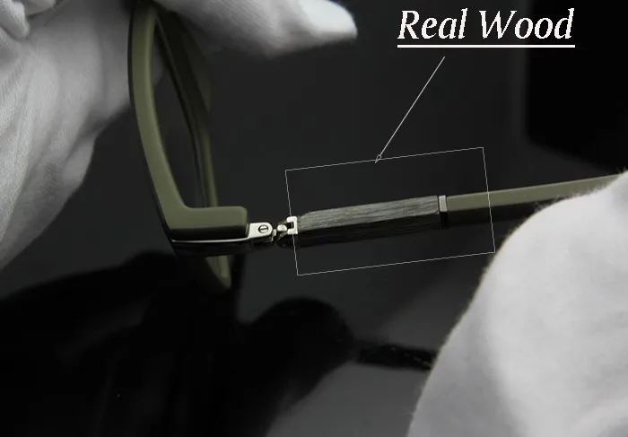 Detailed view of the eyeglasses