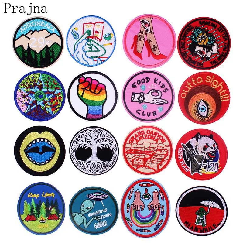 Prajna Round UFO Patch Fashion Panda Patch Hippie Girl Embroidered Iron On Patches For Clothes Sticker Decor Washable Badge DIY
Prajna Round UFO Patch Fashion Panda Patch Hippie Girl Embroidered Iron On Patches For Clothes Sticker Decor Washable Badge DIY