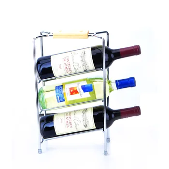 Three layers of bold iron wine rack basket wine rack wood handle bar wine bar Home Furnishing activities
Three layers of bold iron wine rack basket wine rack wood handle bar wine bar Home Furnishing activities