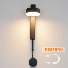 Modern LED Wall Lamp with Knob Switch Dimmable Wall light Indoor Lighting Adjustable 7W 9W Black For Bedroom Bedside Aisle Stair
Modern LED Wall Lamp with Knob Switch Dimmable Wall light Indoor Lighting Adjustable 7W 9W Black For Bedroom Bedside Aisle Stair