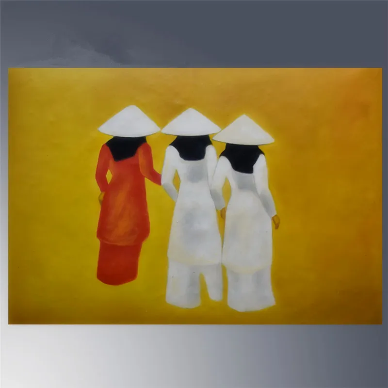 Vietnamese women canvas painting 100% hand-painted oil paintings Wall pictures for living room home decorative painting
Vietnamese women canvas painting 100% hand-painted oil paintings Wall pictures for living room home decorative painting