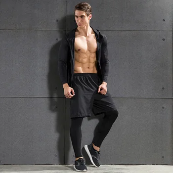 Men's Hooded Jackets Running Suits Jackets Knee-length Shorts and Pants Three Pieces Set for Basketball Joggers Gym Fitness
Men's Hooded Jackets Running Suits Jackets Knee-length Shorts and Pants Three Pieces Set for Basketball Joggers Gym Fitness
