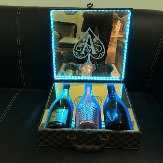Promotion Bar LED luminous wine case / VIP suitcase / champagne wine cabinet / spade A cup box / stand Colorful luminous system
Promotion Bar LED luminous wine case / VIP suitcase / champagne wine cabinet / spade A cup box / stand Colorful luminous system