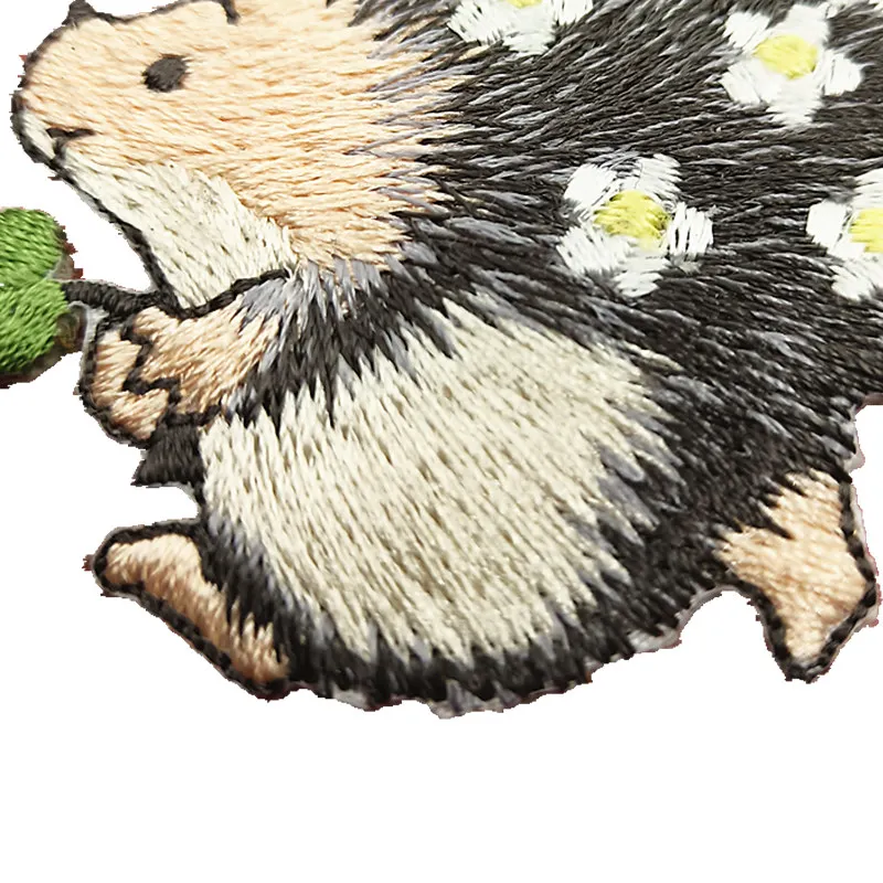 Embroidered Hedgehog Patches Cute Animal Patch (9)