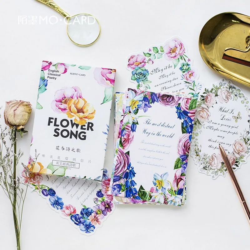 30 Pcs/Box Beautiful Wreath flowers Poetry Greeting Card Postcard Birthday Letter Envelope Gift Card Set Message Card
30 Pcs/Box Beautiful Wreath flowers Poetry Greeting Card Postcard Birthday Letter Envelope Gift Card Set Message Card