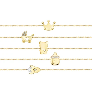 Childlike Innocence Cute Bracelet Women Fashion Jewery Pram & Crown & Rocket & Small Bear & Pacifier Nipple Copper Bangle Gifts
Childlike Innocence Cute Bracelet Women Fashion Jewery Pram & Crown & Rocket & Small Bear & Pacifier Nipple Copper Bangle Gifts