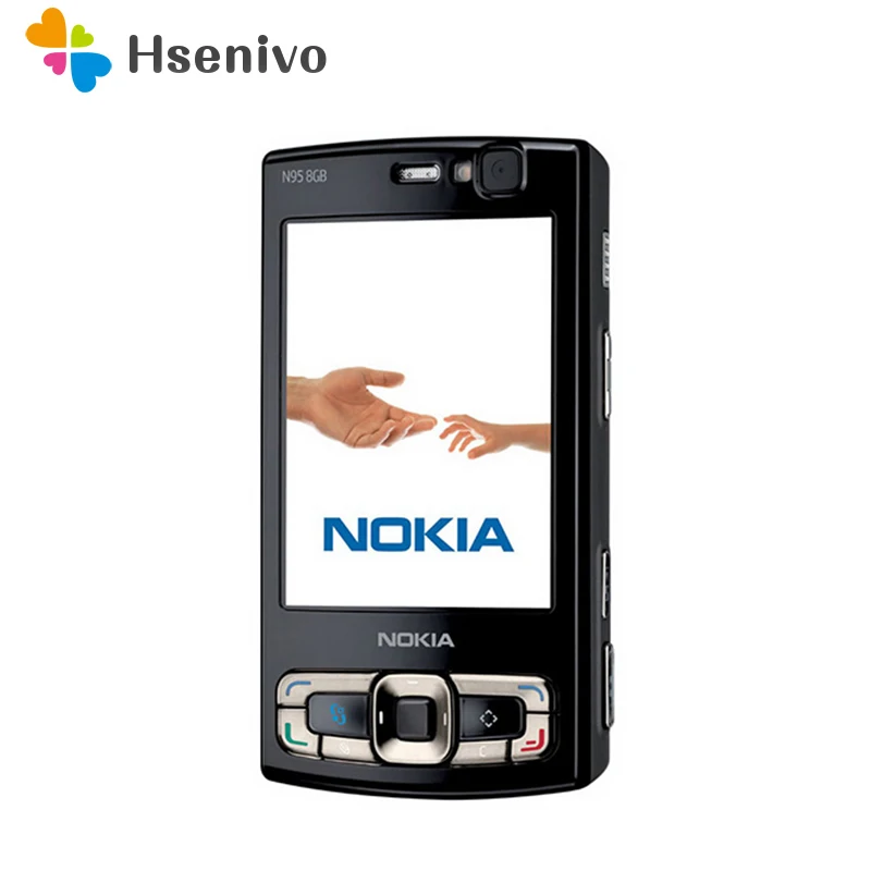 Восстановленный разблокированный телефон Nokia N95 8 ГБ 3G 5 МП Wi-Fi GPS экран 2 дюйма GSM