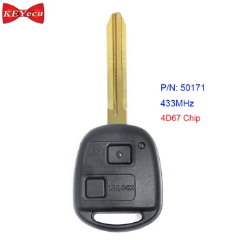 KEYECU for Toyota Avensis Kluger RAV4 Prado Tarago Remote Control Car Key Fob 2 Button P/N: 50171 433MHz 4D67 Chip
KEYECU for Toyota Avensis Kluger RAV4 Prado Tarago Remote Control Car Key Fob 2 Button P/N: 50171 433MHz 4D67 Chip