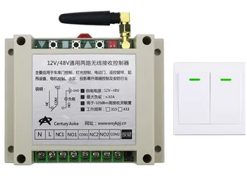 DC12V 24V 36V 48V 2CH Wireless Remote Control Switch Receiver + Wall Panel Remote Transmitter Sticky Remote Smart Home Switch
DC12V 24V 36V 48V 2CH Wireless Remote Control Switch Receiver + Wall Panel Remote Transmitter Sticky Remote Smart Home Switch
