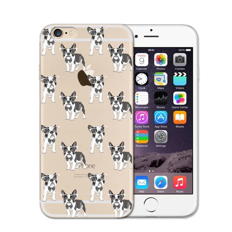 Soft TPU Phone Case For iphone 6 Case Cute Cartoon Dog Protect Back Cover For iphone 5 5S SE 6 6S 7 8 Plus Coque Capa Puppy Pug