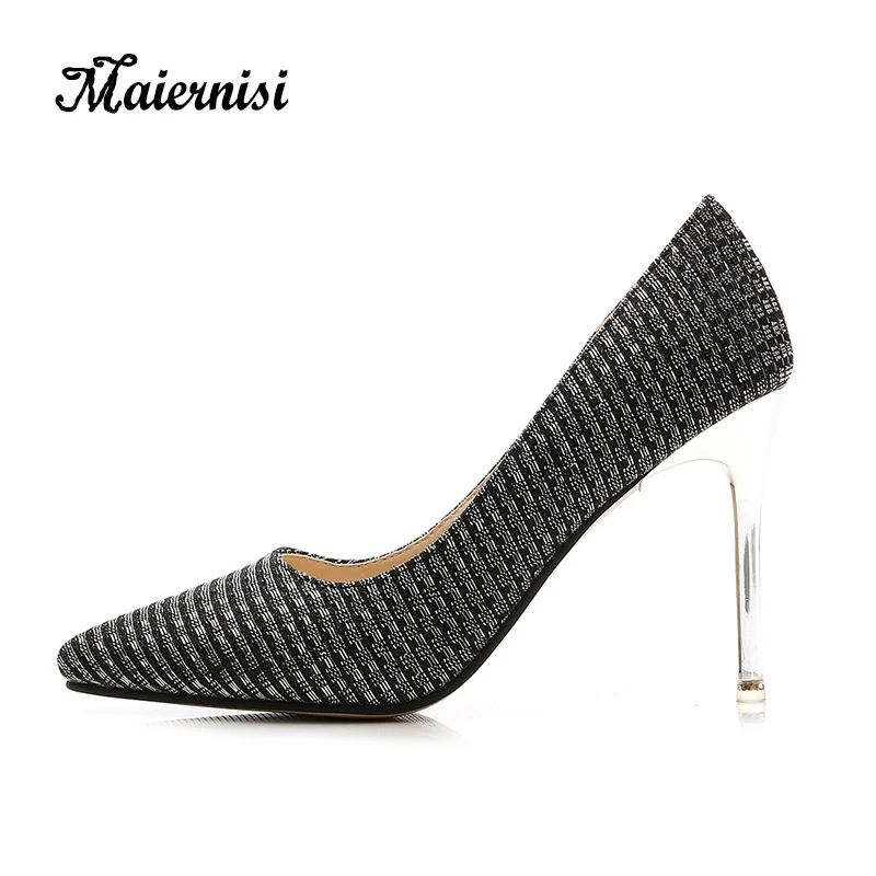 MAIERNISI Women's Pumps Fashion Sequined Cloth Female High Heel Shoes Bling Skirt Stilettos Black Color Big Size Shoes Womens
MAIERNISI Women's Pumps Fashion Sequined Cloth Female High Heel Shoes Bling Skirt Stilettos Black Color Big Size Shoes Womens