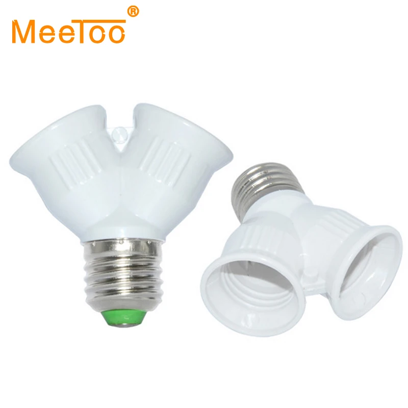 MeeToo brand E27 to 2 E27 Light Lamp Bulb Adapter Converte 2E27 Lamp Holder Converter LED CORN URE 1PCS/LOT
MeeToo brand E27 to 2 E27 Light Lamp Bulb Adapter Converte 2E27 Lamp Holder Converter LED CORN URE 1PCS/LOT