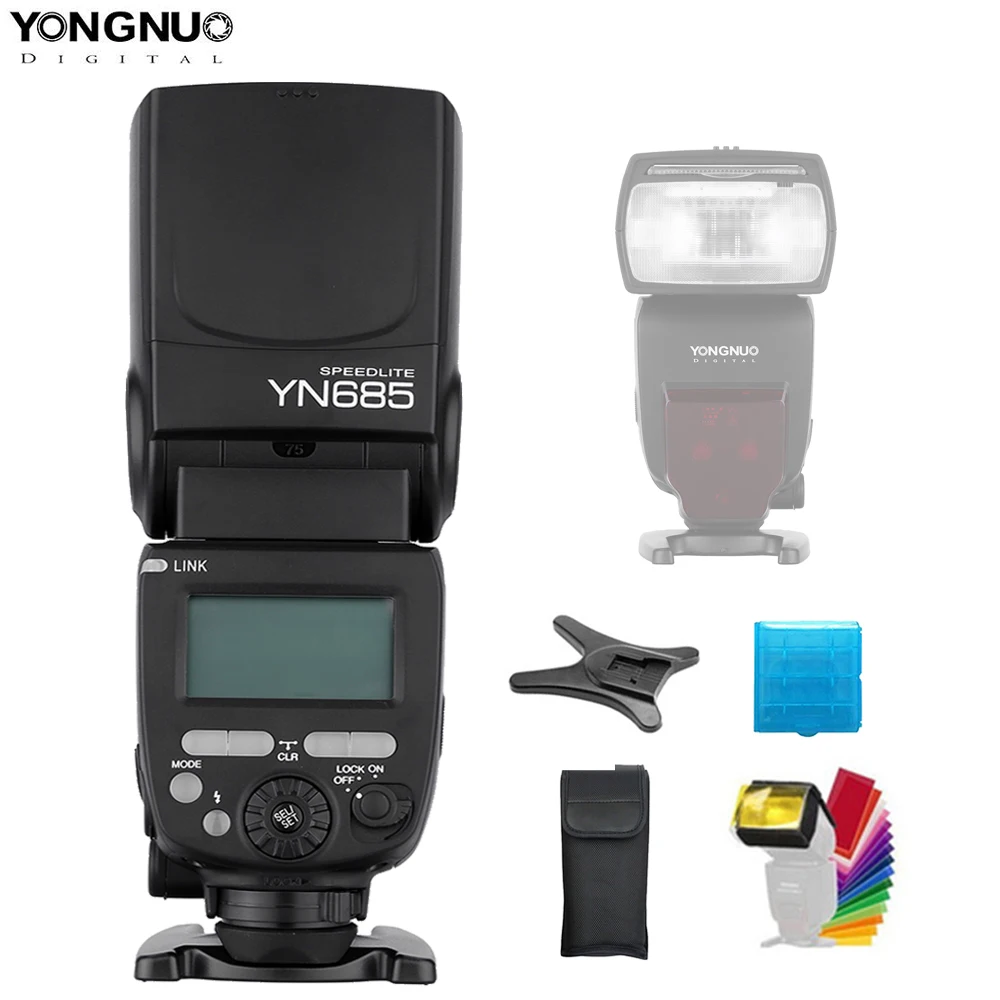 YONGNUO GN60 YN685 Wireless TTL Flash Speedlite HSS 1/8000 for Canon Nikon support YN560IV YN560-TX RF605 RF603 II YN685C YN685N
YONGNUO GN60 YN685 Wireless TTL Flash Speedlite HSS 1/8000 for Canon Nikon support YN560IV YN560-TX RF605 RF603 II YN685C YN685N