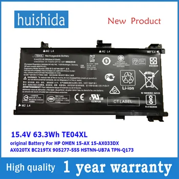 15,4 V 63.3Wh TE04XL New original laptop battery for HP OMEN 15-AX 15-AX033DX AX020TX 905277-555 HSTNN-UB7A BC219TX series
15,4 V 63.3Wh TE04XL New original laptop battery for HP OMEN 15-AX 15-AX033DX AX020TX 905277-555 HSTNN-UB7A BC219TX series