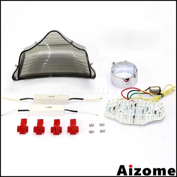 Motorcycle Smoke Integrated Taillight For Yamaha FZ6 Fazer 600 2004-2008 Rear Stop Light LED Turn Signals Lamp Tail Light