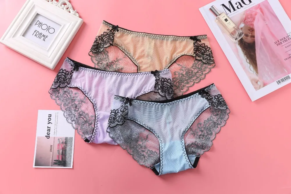 Women's Sexy Lace Ice Silk Panties Seamless Panty Briefs Underwear Intimates Panties underwear Luxury lace splice panties
Women's Sexy Lace Ice Silk Panties Seamless Panty Briefs Underwear Intimates Panties underwear Luxury lace splice panties