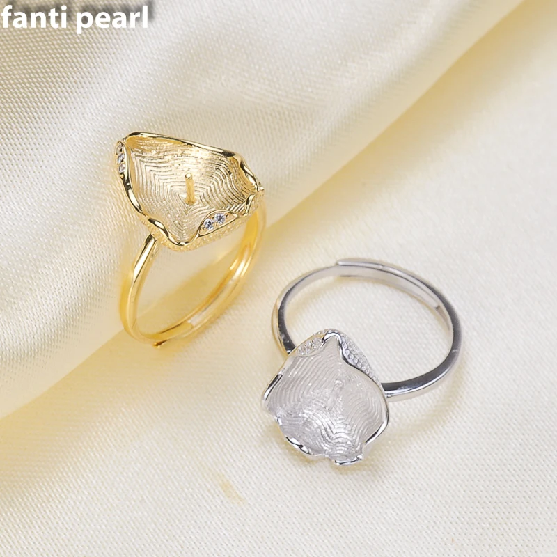 DIY Pearl Ring 925 silver Accessories Natural freshwater Pearl rings s925 Sterling Silver ring 9-12 mm
DIY Pearl Ring 925 silver Accessories Natural freshwater Pearl rings s925 Sterling Silver ring 9-12 mm